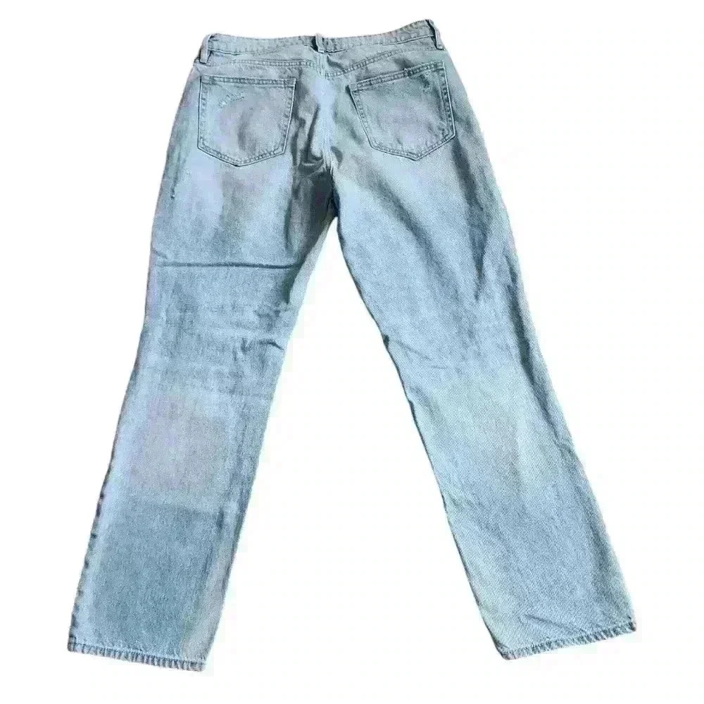 Bohme Adriana Jeans Light Wash Denim Distressed Knee 30x29 - Picture 3 of 3